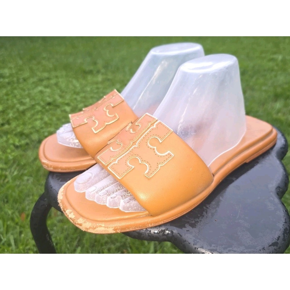 Tory Burch Double T Sport Slide Sandal (Women) Size9 Wear Evidence  See Pics